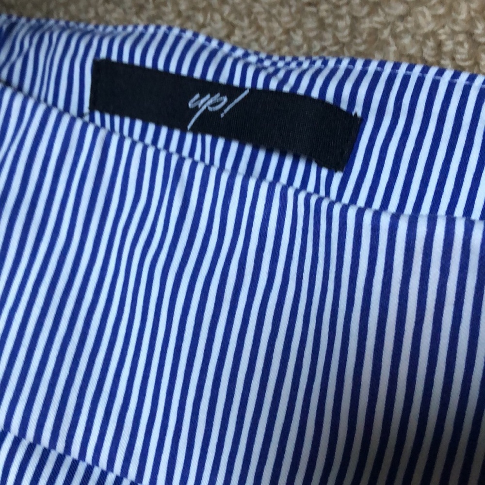 Striped Blue and White Women's Pants by